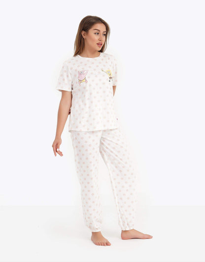 Polka Dots Printed Pyjama Set - Carina - ÙƒØ§Ø±ÙŠÙ†Ø§