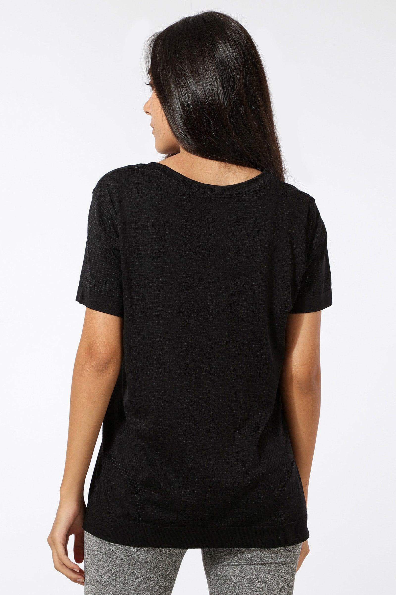 Polyester Self Pattern T-shirt - Carina - ÙƒØ§Ø±ÙŠÙ†Ø§