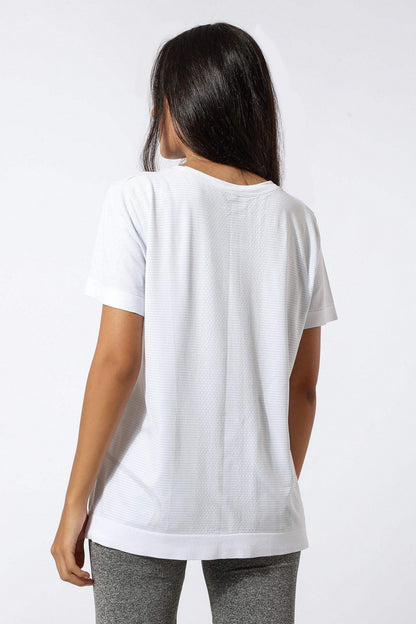 Polyester Self Pattern T-shirt - Carina - ÙƒØ§Ø±ÙŠÙ†Ø§