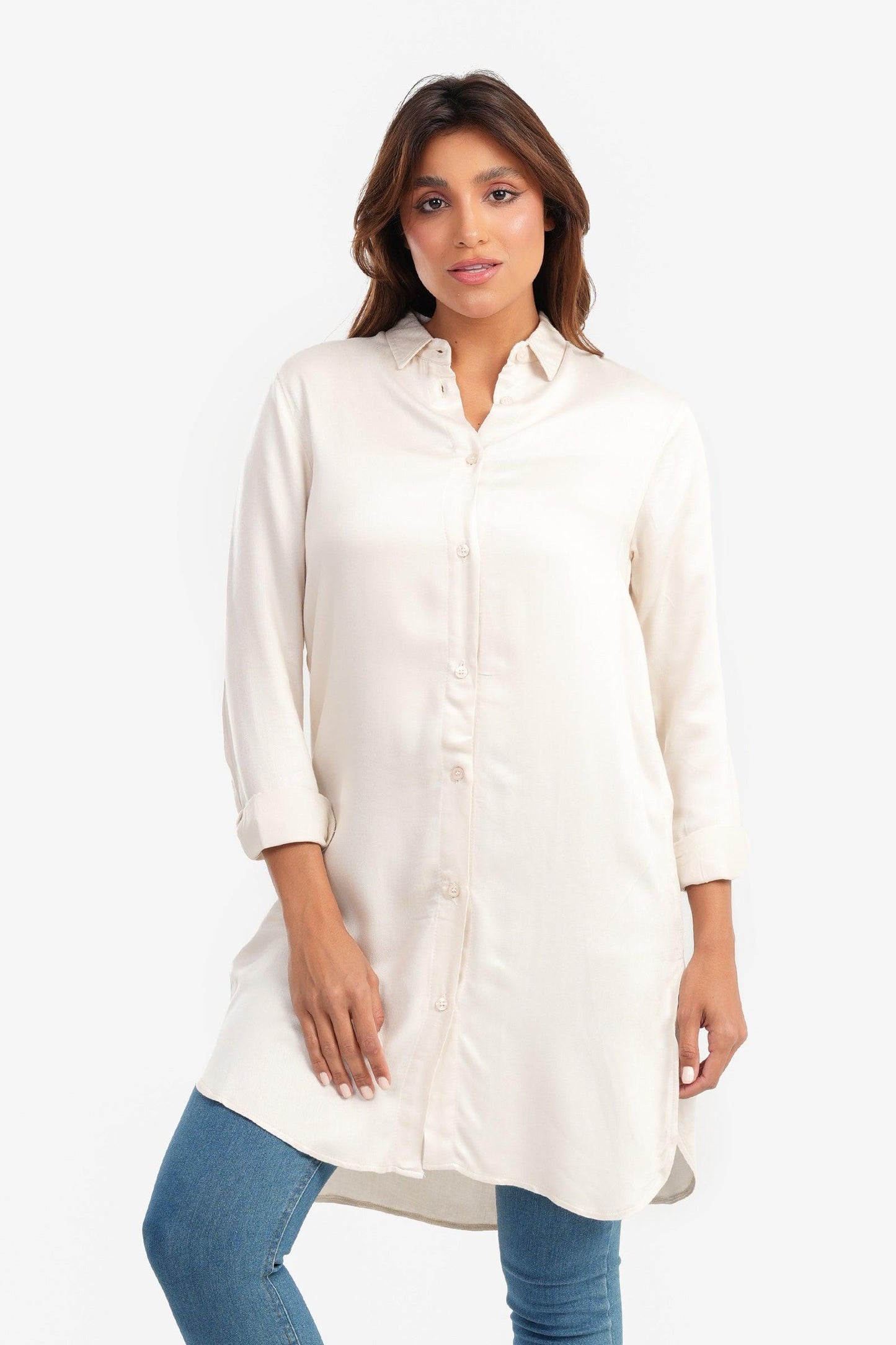 Poplin Long Shirt - Carina - ÙƒØ§Ø±ÙŠÙ†Ø§