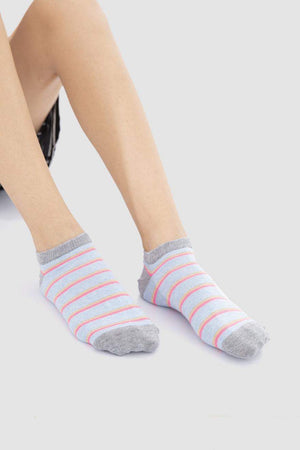 Printed Ankle Socks - 3 Pairs - Carina - ÙƒØ§Ø±ÙŠÙ†Ø§
