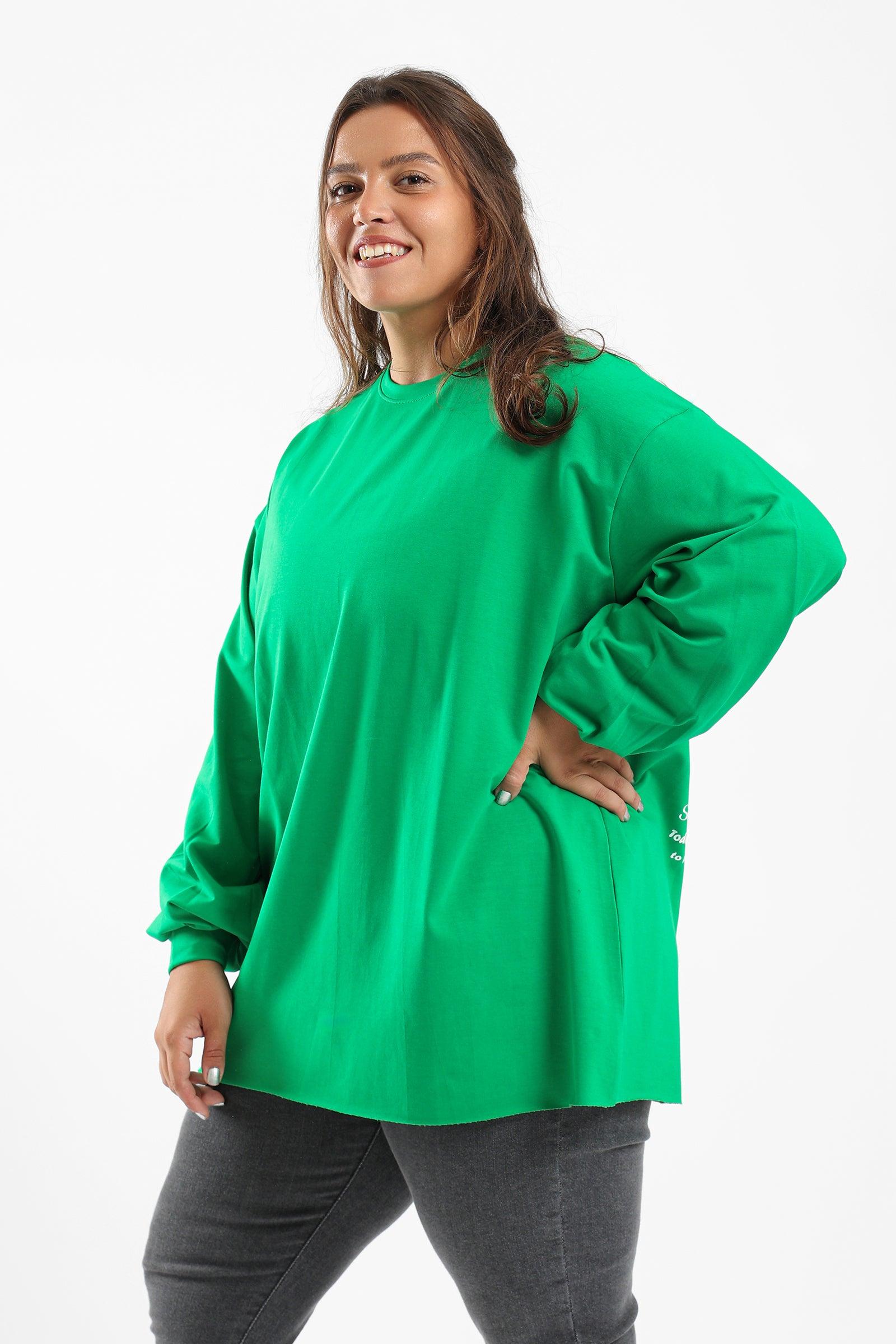 Printed Back Lounge Sweatshirt - Clue Wear