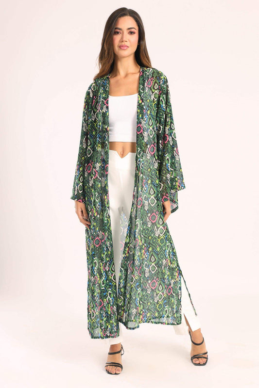 Printed Chiffon Kimono - Carina - ÙƒØ§Ø±ÙŠÙ†Ø§