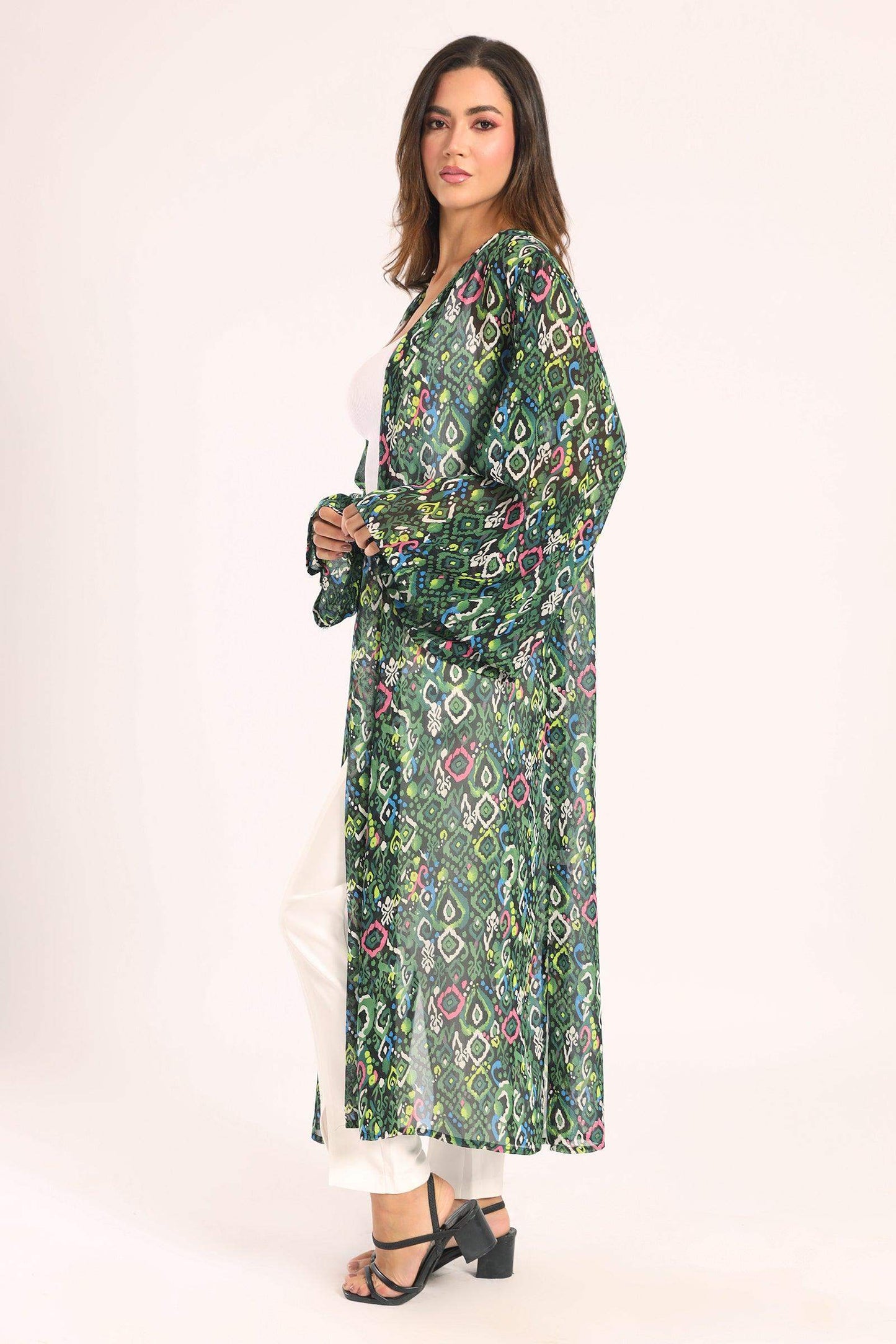 Printed Chiffon Kimono - Carina - ÙƒØ§Ø±ÙŠÙ†Ø§