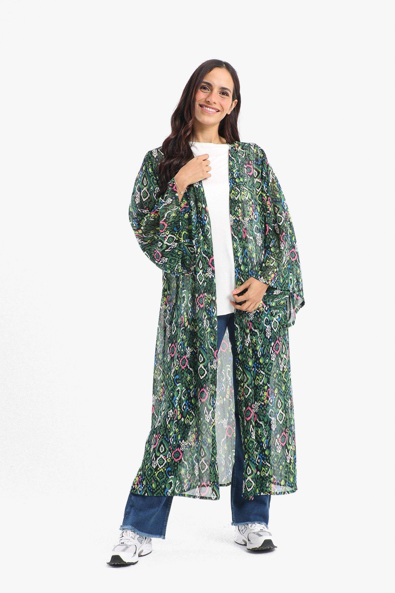 Printed Chiffon Kimono - Carina - ÙƒØ§Ø±ÙŠÙ†Ø§