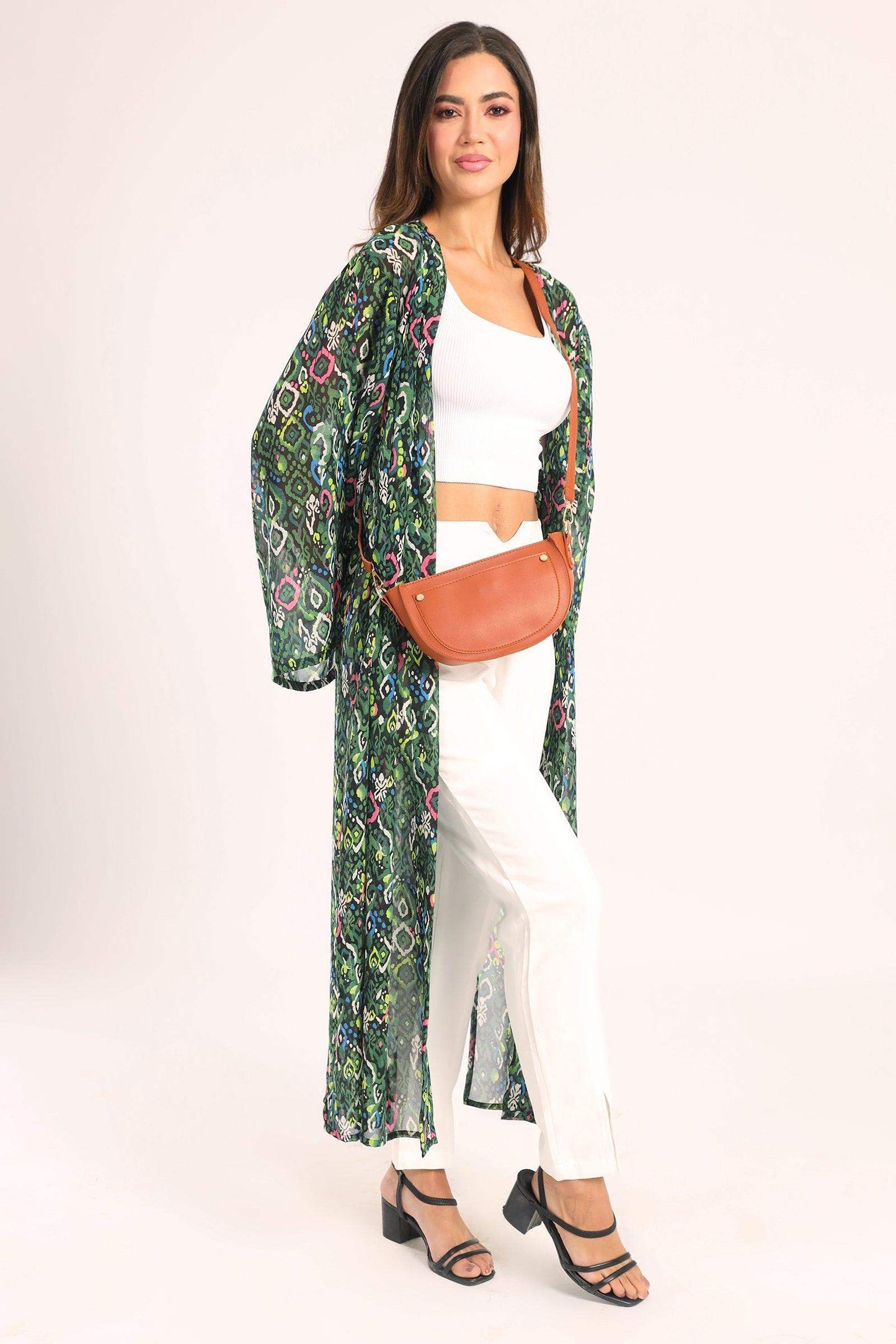 Printed Chiffon Kimono - Carina - ÙƒØ§Ø±ÙŠÙ†Ø§