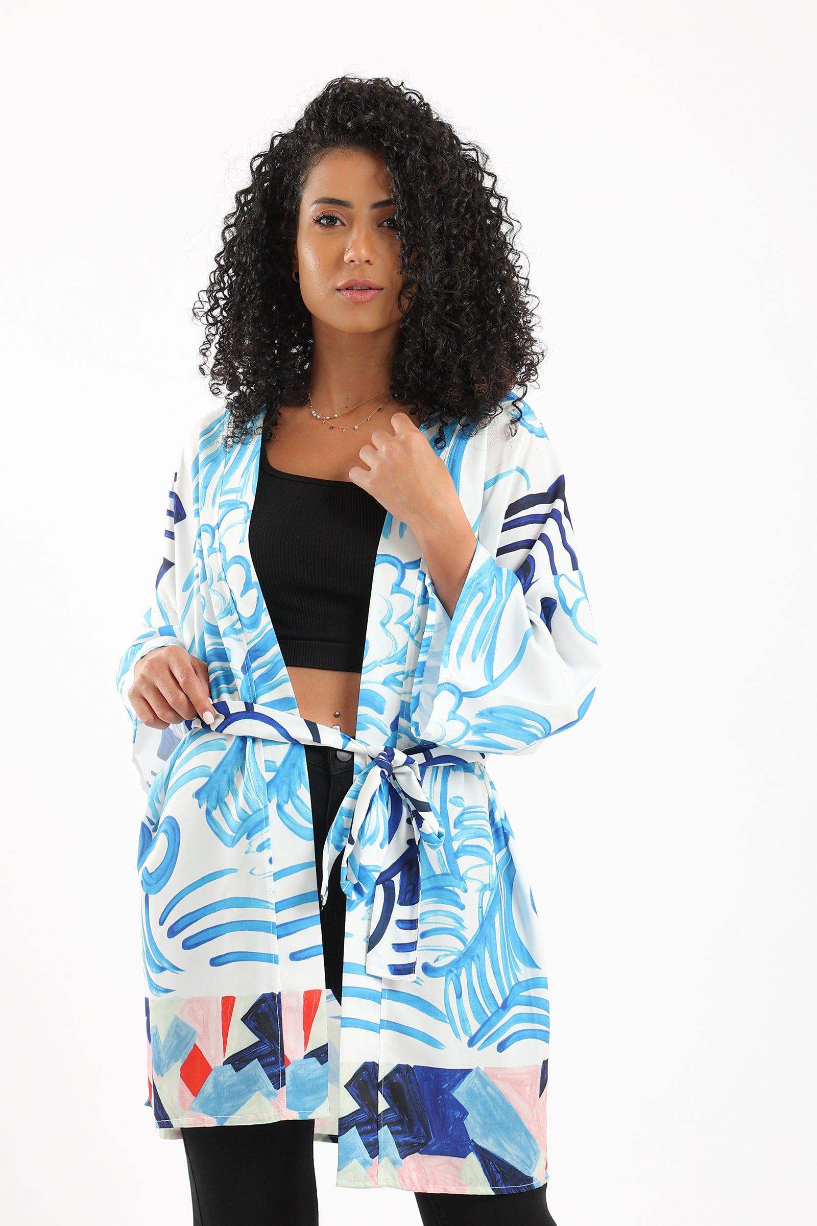 Printed Colorful Kimono - Carina - ÙƒØ§Ø±ÙŠÙ†Ø§