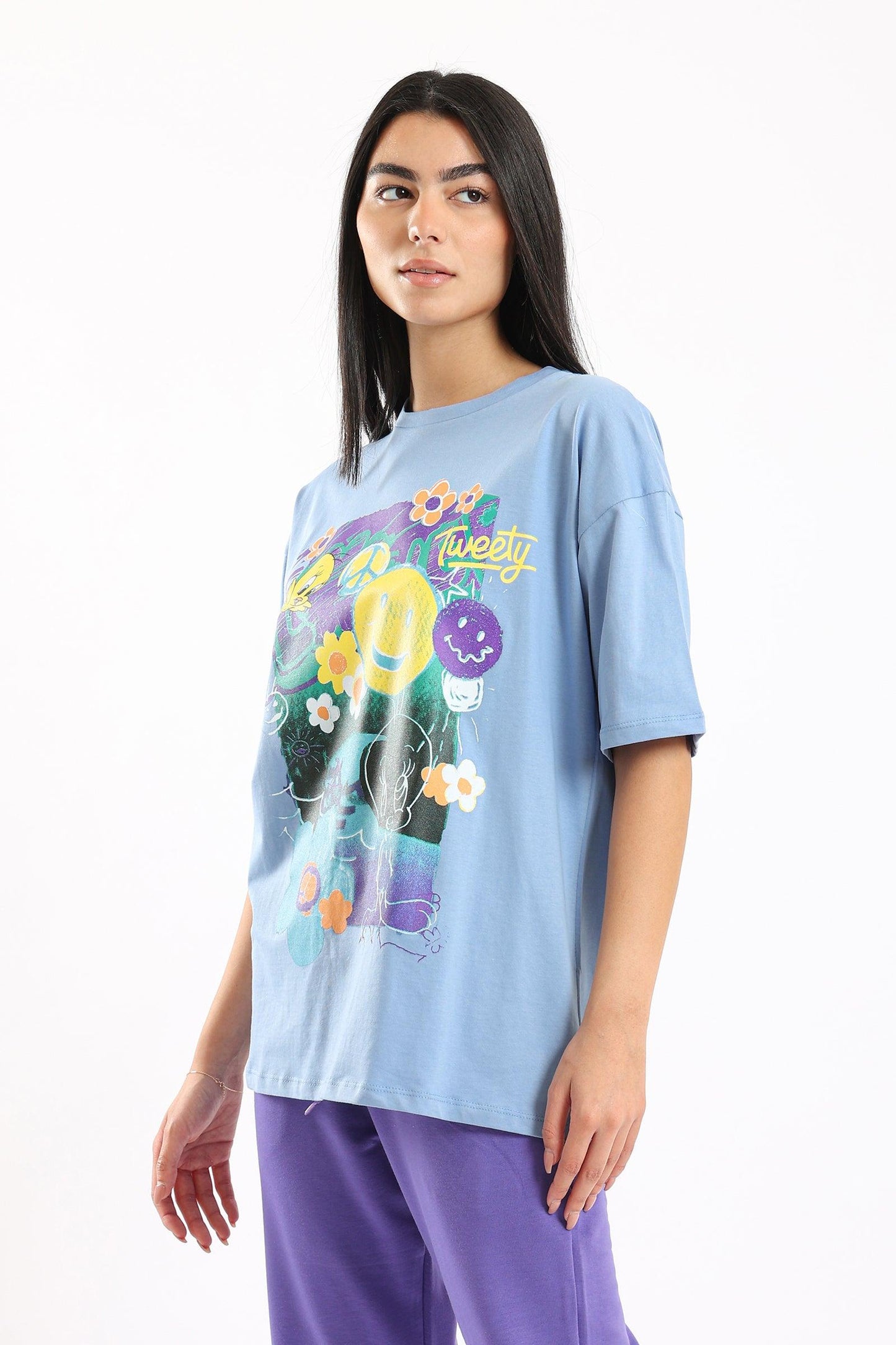 Printed Cotton T-shirt - Clue Wear