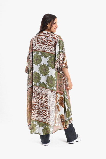 Printed Flowy Kimono - Carina - ÙƒØ§Ø±ÙŠÙ†Ø§