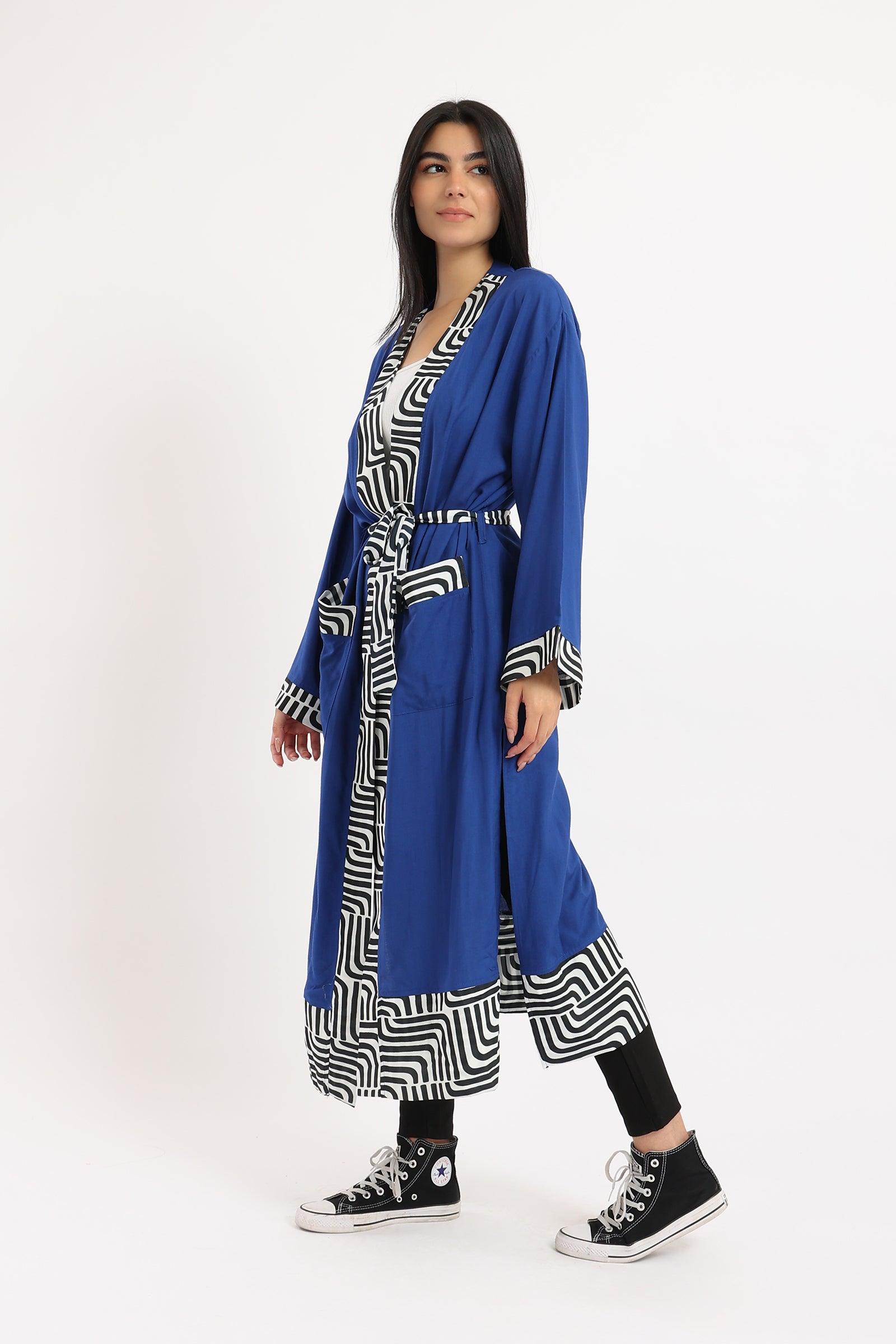 Printed Kimono with Pockets - Clue Wear