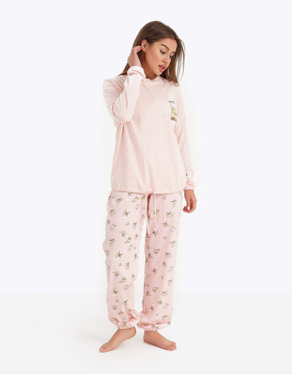 Printed Long Sleeve Pyjama Set - Carina - ÙƒØ§Ø±ÙŠÙ†Ø§