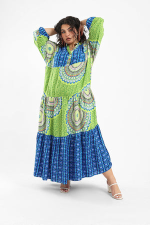 Printed Maxi Dress - Clue Wear