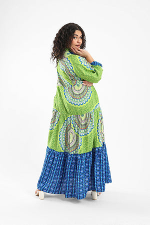 Printed Maxi Dress - Clue Wear