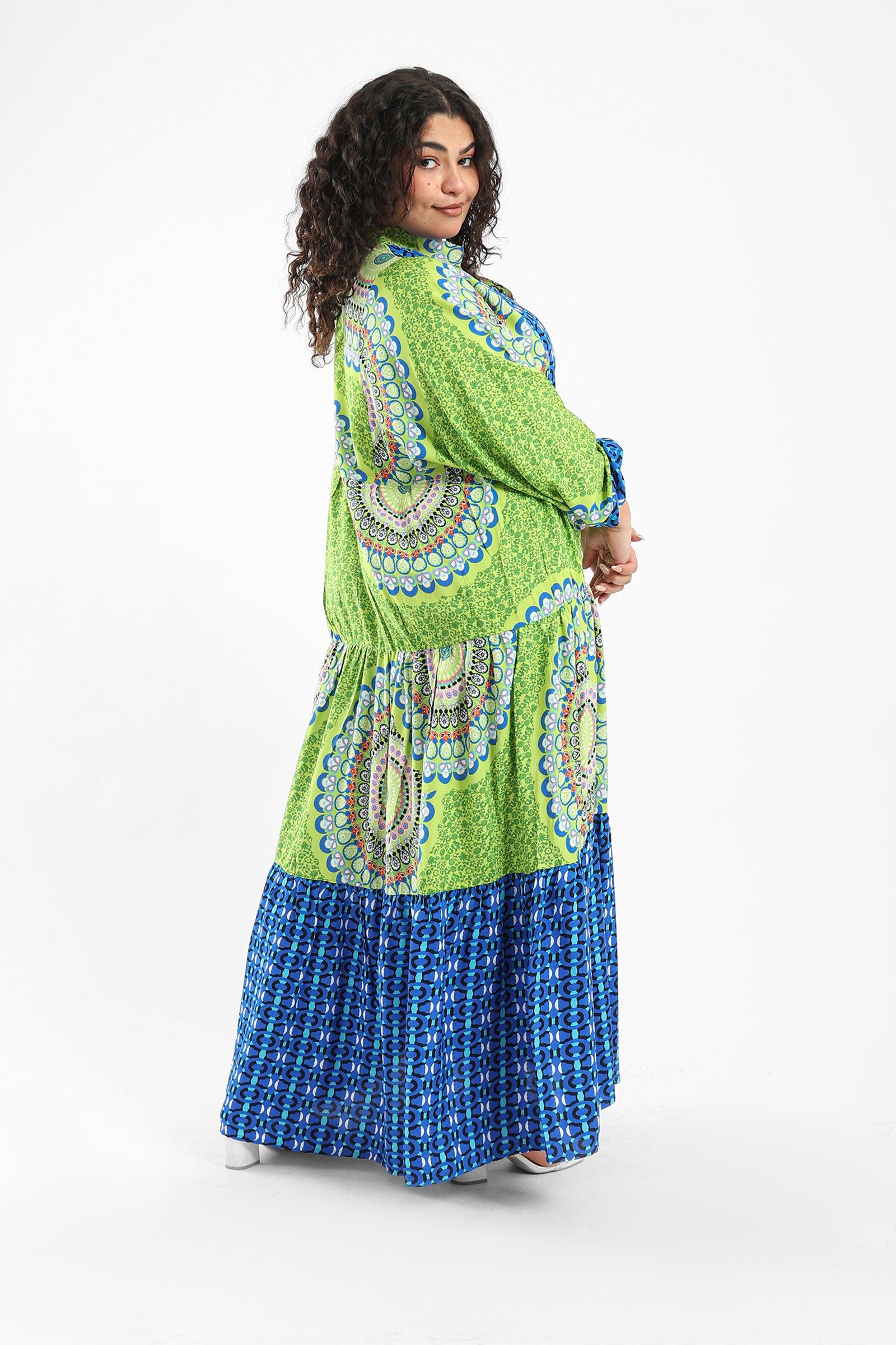 Printed Maxi Dress - Clue Wear