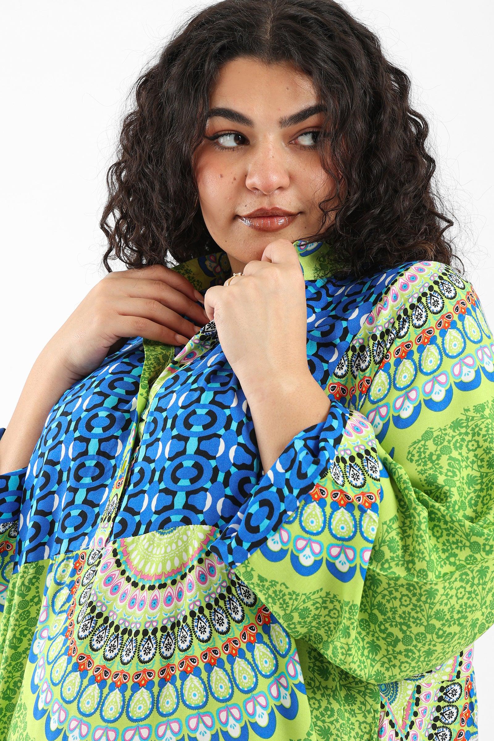 Printed Maxi Dress - Clue Wear
