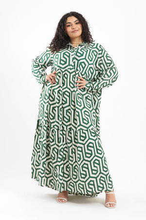 Printed Maxi Tiered Dress - Clue Wear