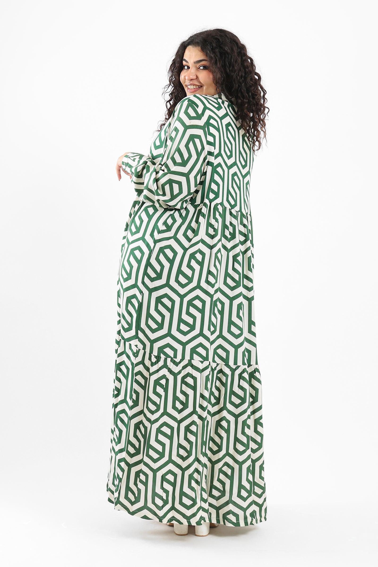 Printed Maxi Tiered Dress - Clue Wear