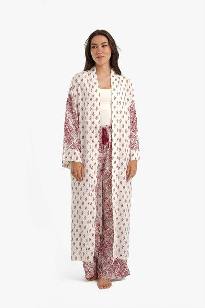 Printed Midi Length Robe - Carina - ÙƒØ§Ø±ÙŠÙ†Ø§