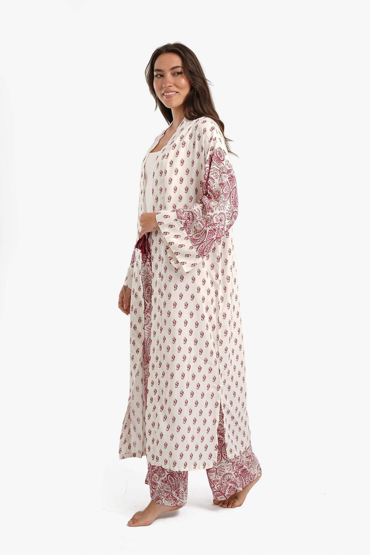 Printed Midi Length Robe - Carina - ÙƒØ§Ø±ÙŠÙ†Ø§