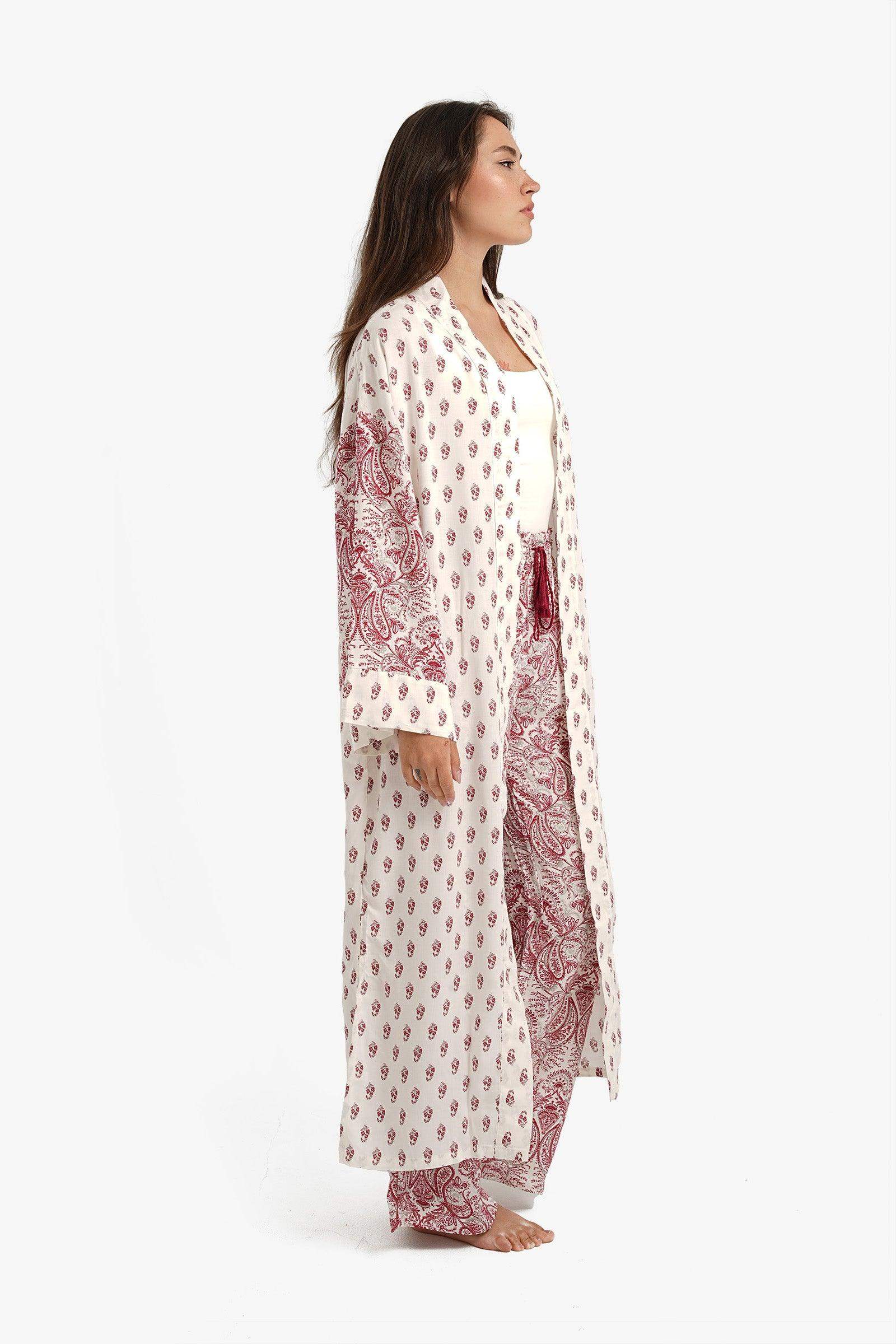 Printed Midi Length Robe - Carina - ÙƒØ§Ø±ÙŠÙ†Ø§