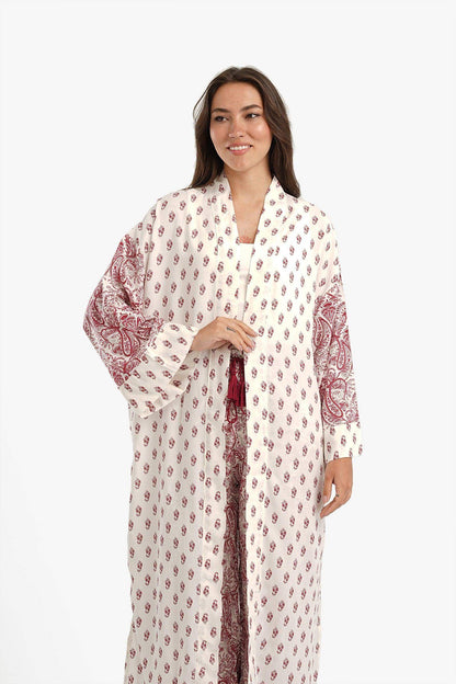 Printed Midi Length Robe - Carina - ÙƒØ§Ø±ÙŠÙ†Ø§