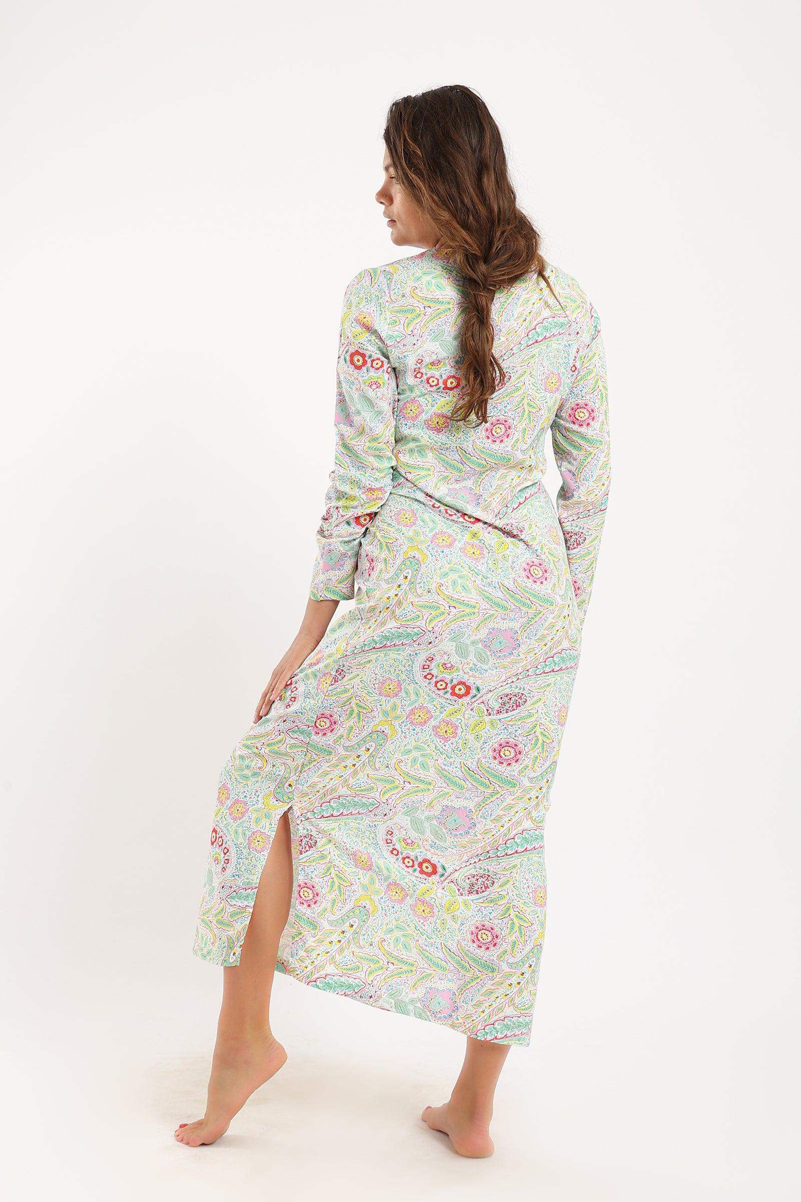 Printed Multicolor Nightgown - Carina - ÙƒØ§Ø±ÙŠÙ†Ø§