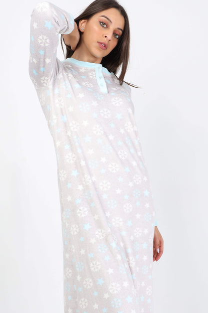 Printed Night Gown - Carina - ÙƒØ§Ø±ÙŠÙ†Ø§