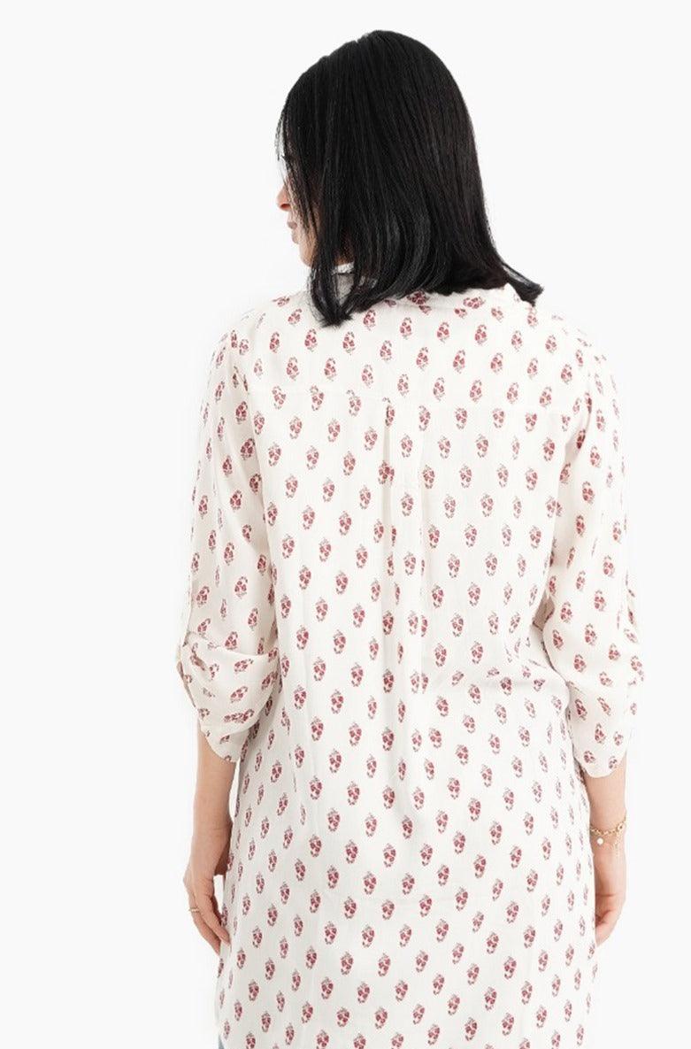 Printed Nightgown with Round Hem - Carina - ÙƒØ§Ø±ÙŠÙ†Ø§