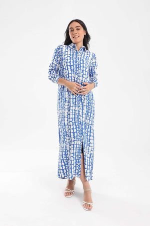 Printed Pattern Shirt Dress - Carina - ÙƒØ§Ø±ÙŠÙ†Ø§