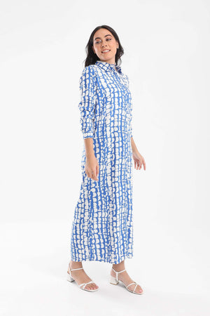Printed Pattern Shirt Dress - Carina - ÙƒØ§Ø±ÙŠÙ†Ø§