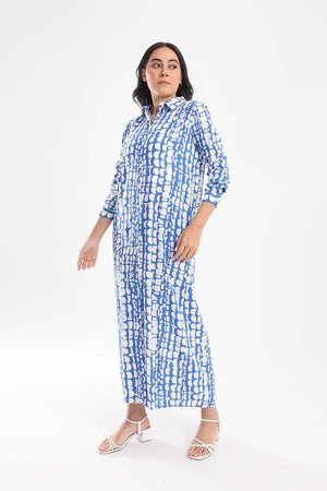 Printed Pattern Shirt Dress - Carina - ÙƒØ§Ø±ÙŠÙ†Ø§