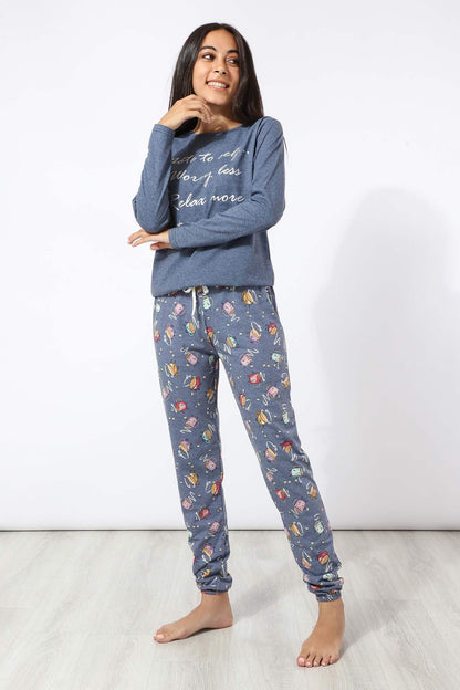 Printed Pyjama Set with Long Sleeves - Carina - ÙƒØ§Ø±ÙŠÙ†Ø§