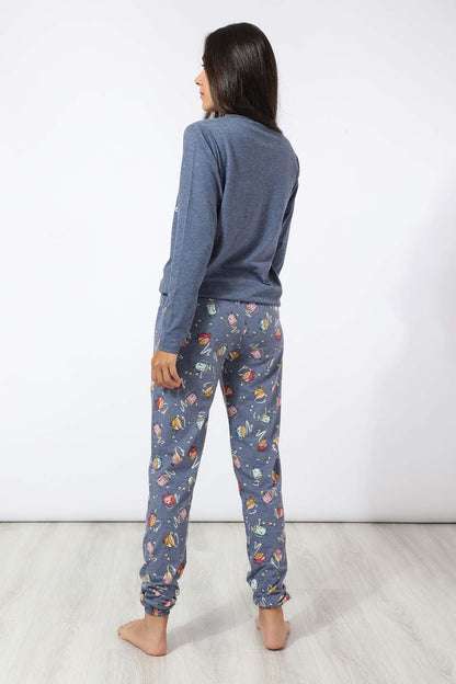 Printed Pyjama Set with Long Sleeves - Carina - ÙƒØ§Ø±ÙŠÙ†Ø§