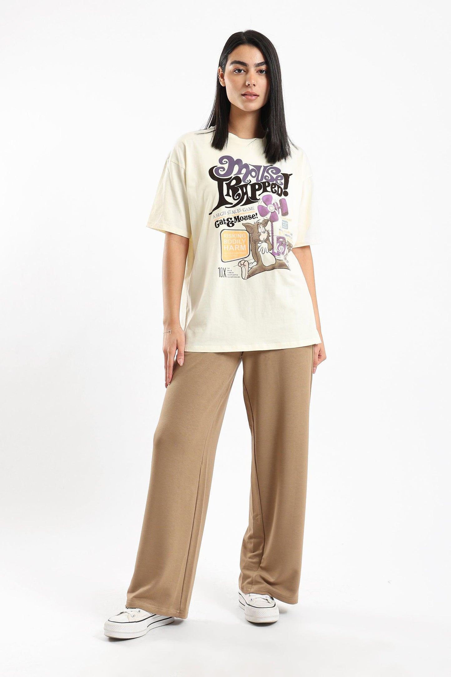 Printed Relaxed Fit T-shirt - Clue Wear