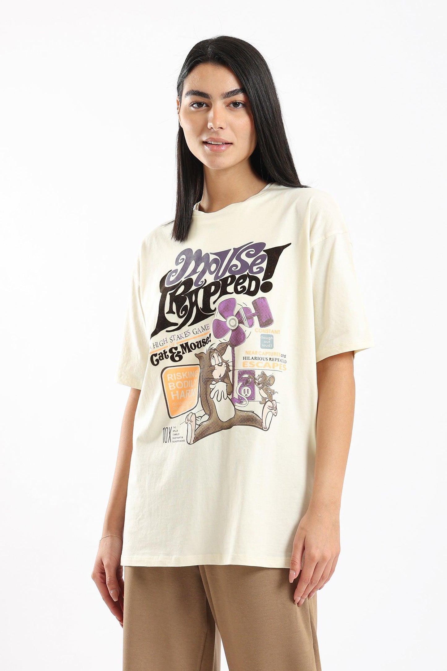 Printed Relaxed Fit T-shirt - Clue Wear