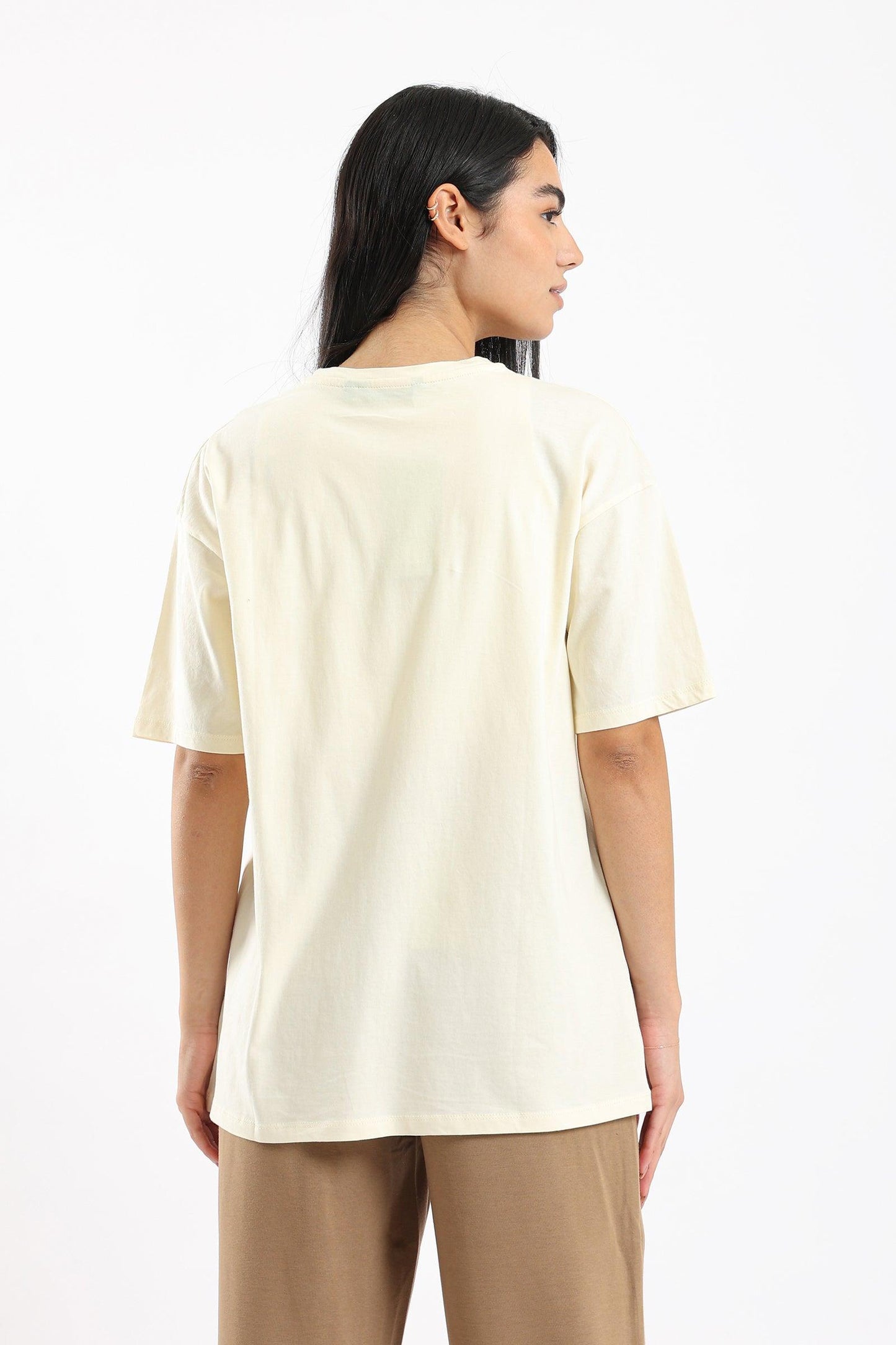 Printed Relaxed Fit T-shirt - Clue Wear