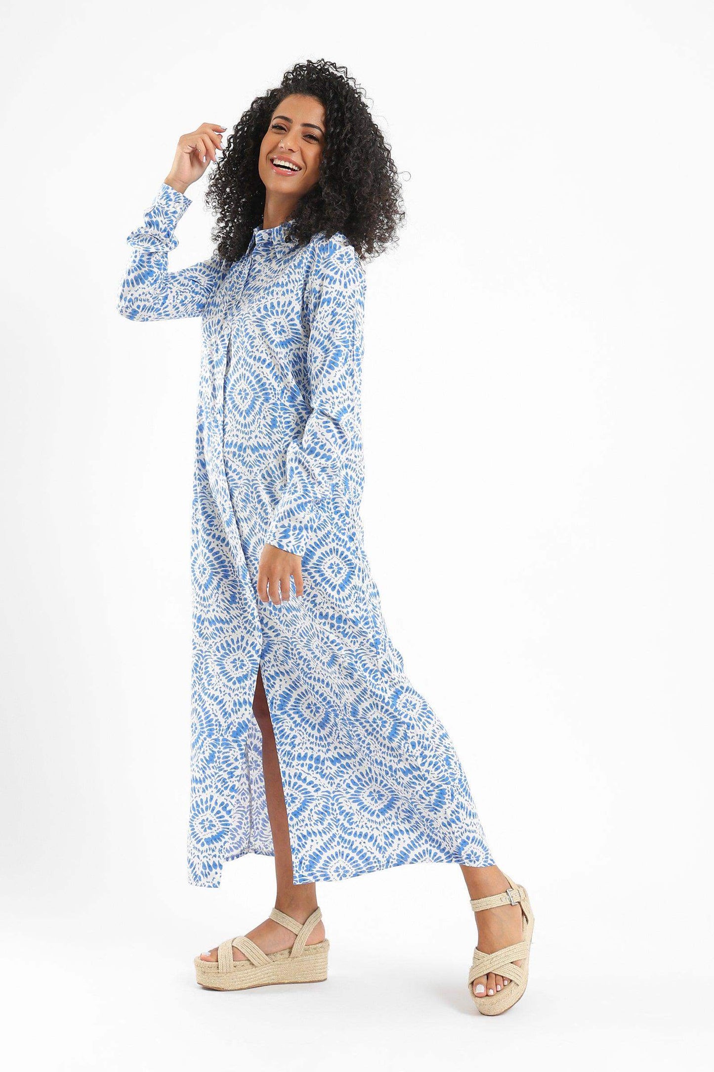 Printed Shirt Dress - Carina - ÙƒØ§Ø±ÙŠÙ†Ø§