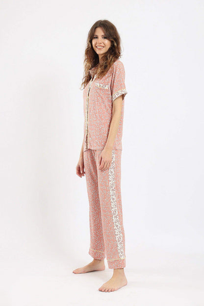 Printed Short Sleeve Pyjama - Carina - ÙƒØ§Ø±ÙŠÙ†Ø§