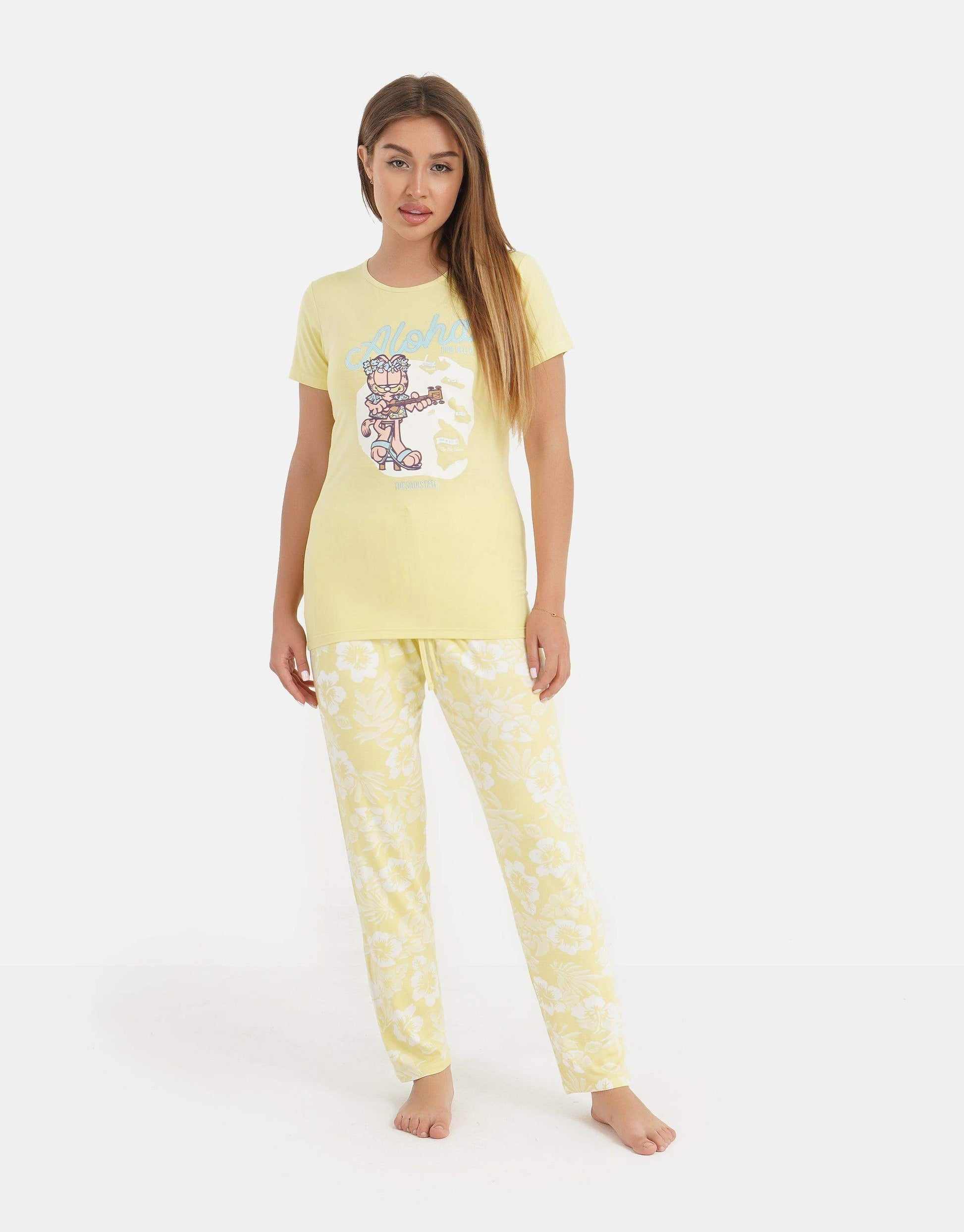 Printed Short Sleeve Pyjama Set - Carina - ÙƒØ§Ø±ÙŠÙ†Ø§