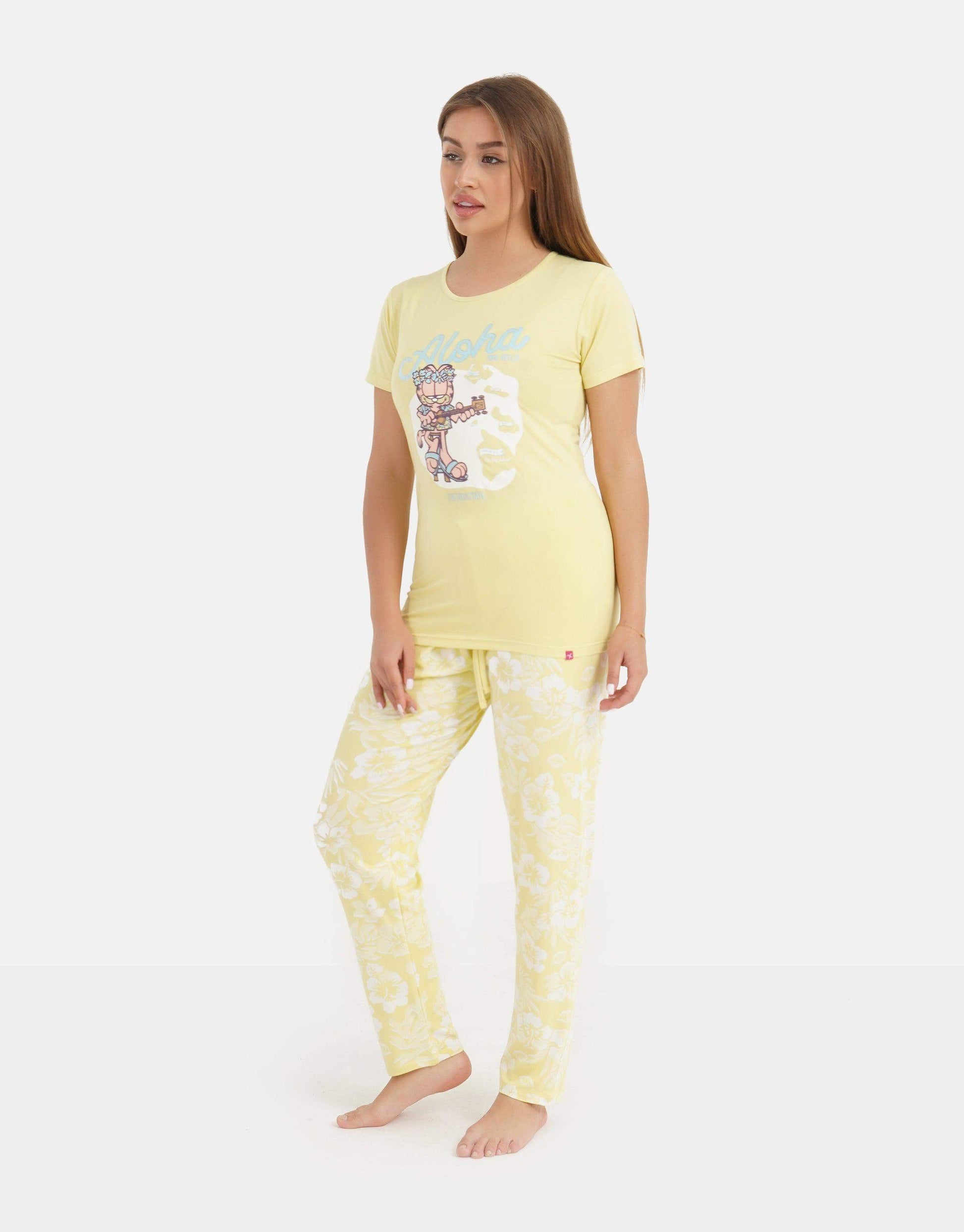 Printed Short Sleeve Pyjama Set - Carina - ÙƒØ§Ø±ÙŠÙ†Ø§