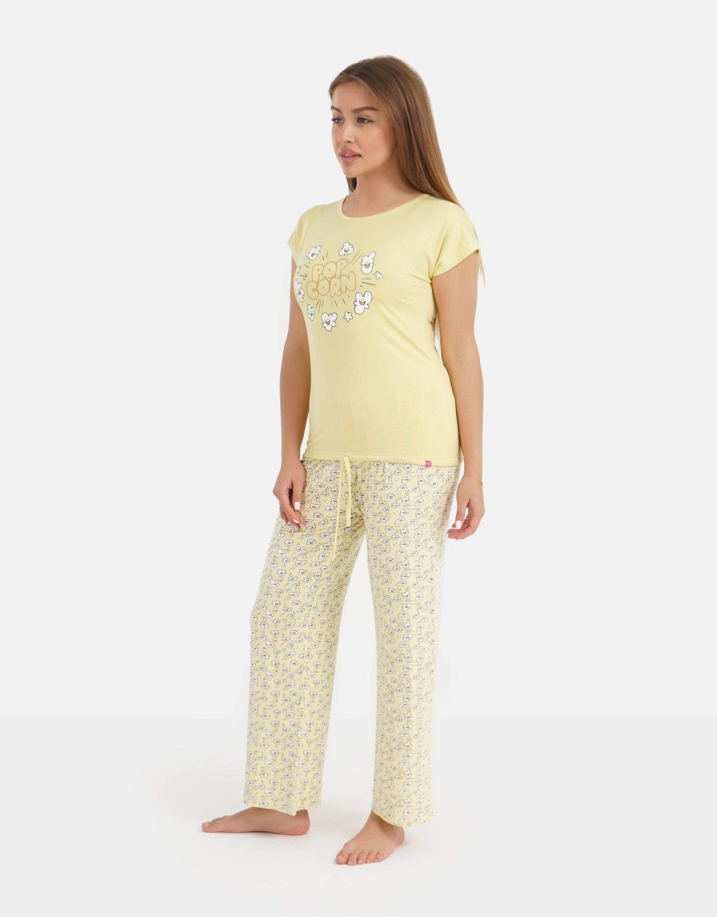 Printed Short Sleeve Pyjama Set - Carina - ÙƒØ§Ø±ÙŠÙ†Ø§