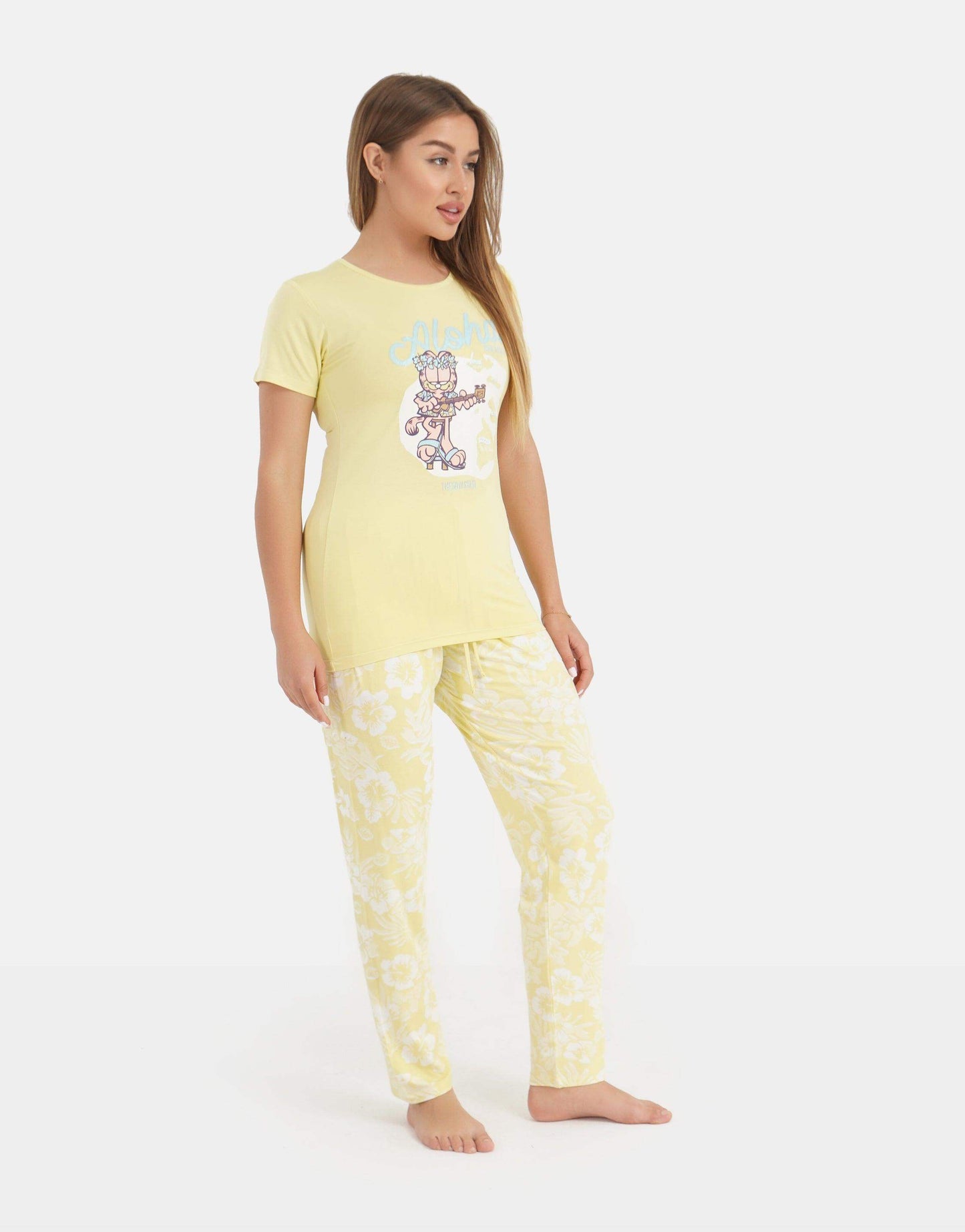 Printed Short Sleeve Pyjama Set - Carina - ÙƒØ§Ø±ÙŠÙ†Ø§