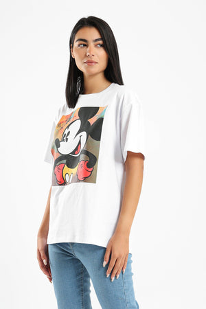 Printed Short Sleeves T-shirt - Clue Wear