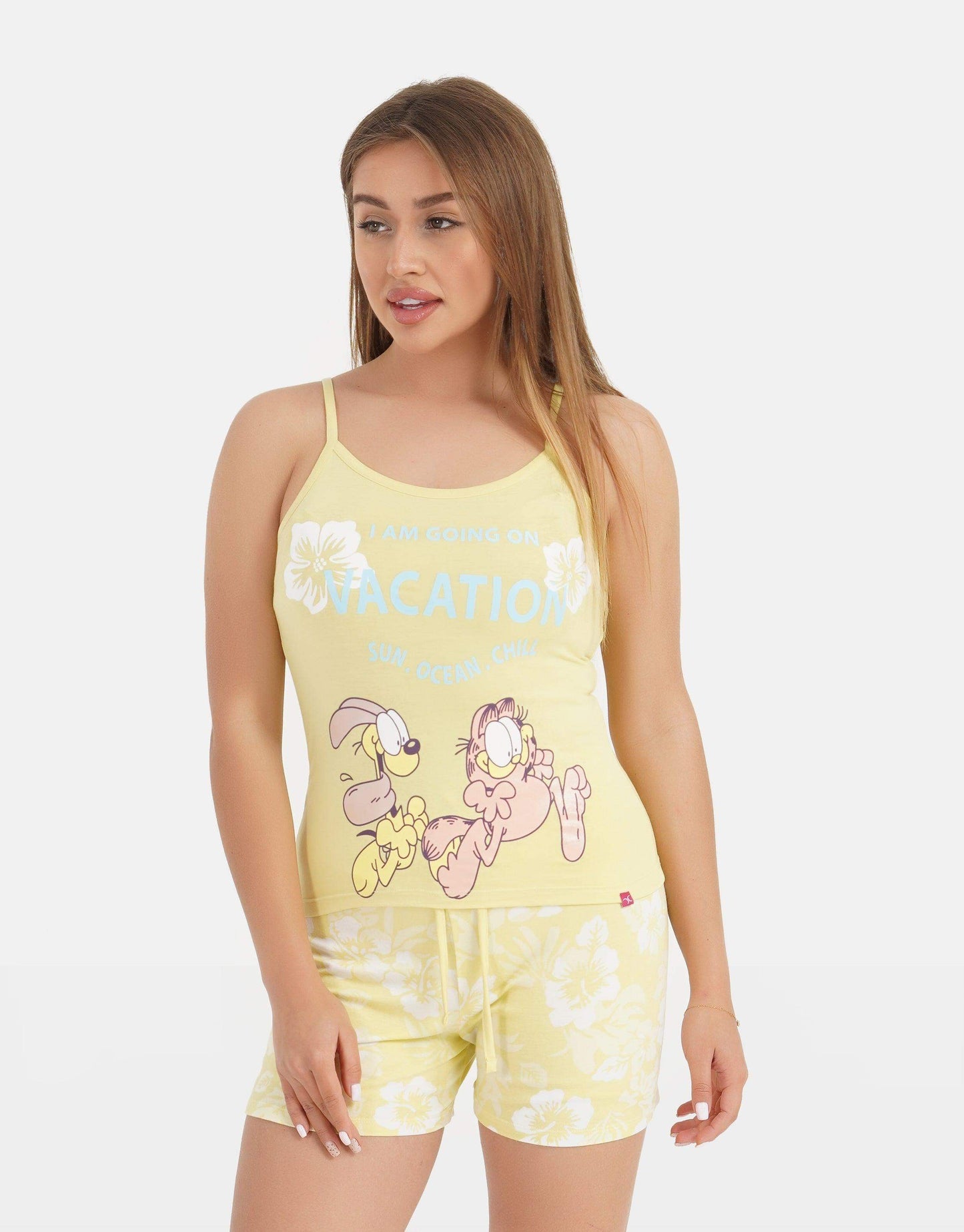 Printed Sleeveless Pyjama Set - Carina - ÙƒØ§Ø±ÙŠÙ†Ø§