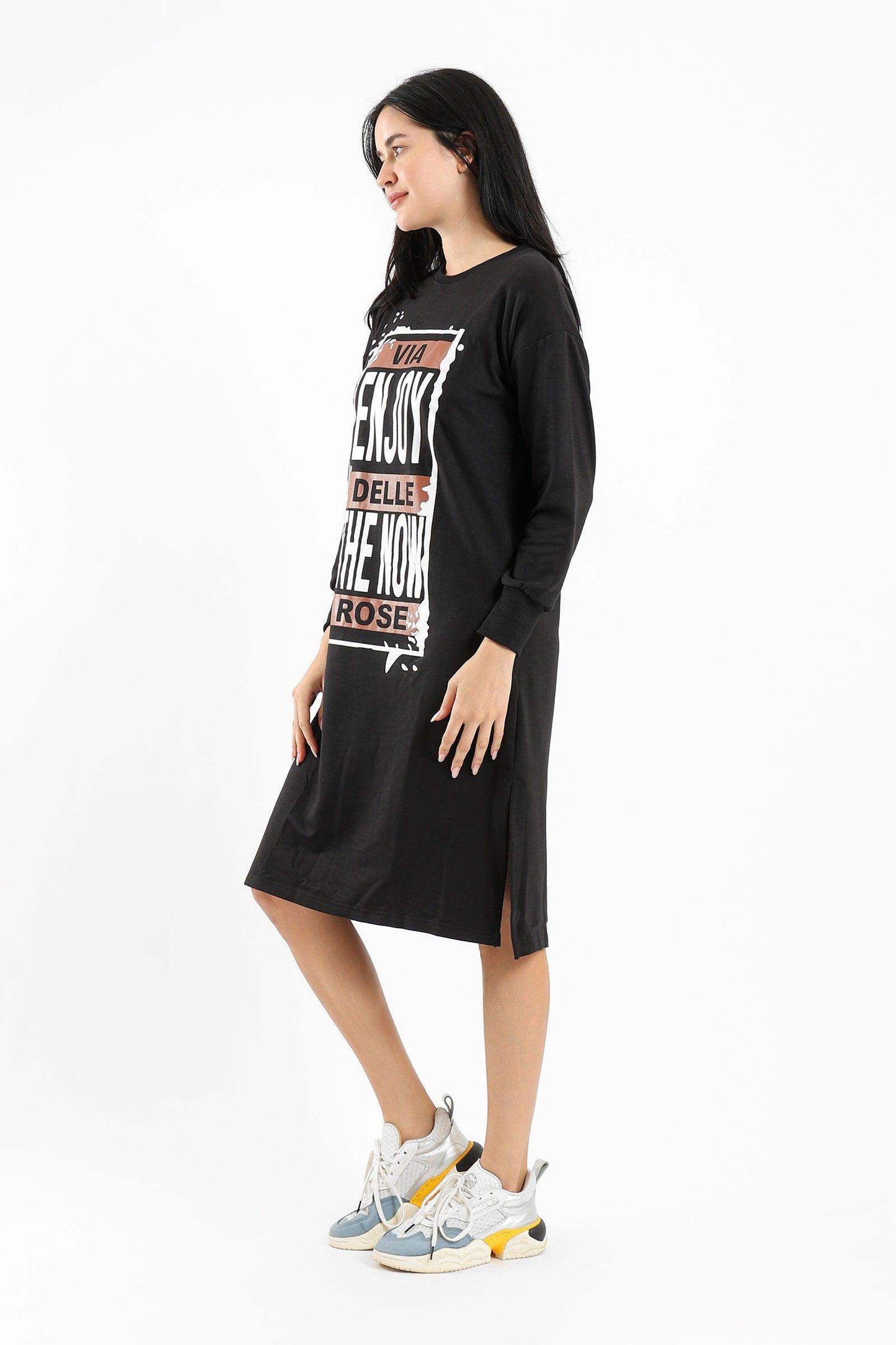 Printed Sweatshirt Dress - Carina - ÙƒØ§Ø±ÙŠÙ†Ø§