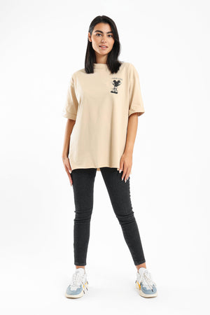 Printed T-shirt With 2 Slits - Clue Wear