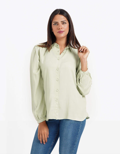 Puffed Long Sleeves Shirt - Carina - ÙƒØ§Ø±ÙŠÙ†Ø§