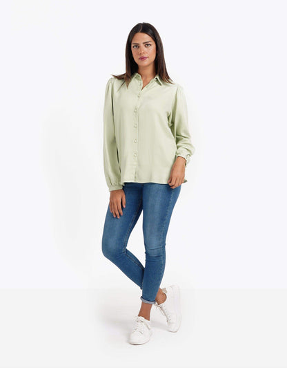 Puffed Long Sleeves Shirt - Carina - ÙƒØ§Ø±ÙŠÙ†Ø§