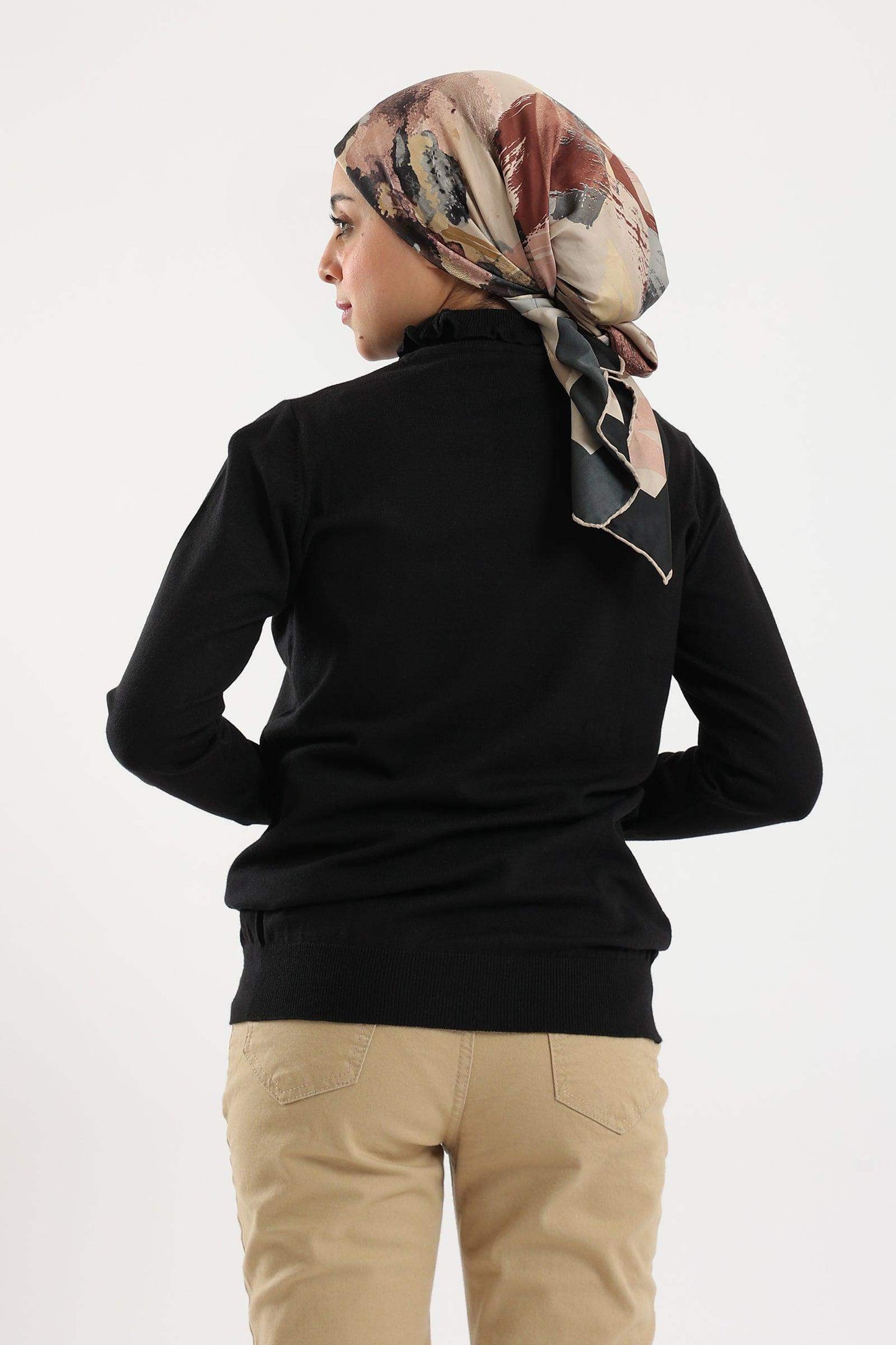 Pullover with Frilled Cuffs - Carina - ÙƒØ§Ø±ÙŠÙ†Ø§