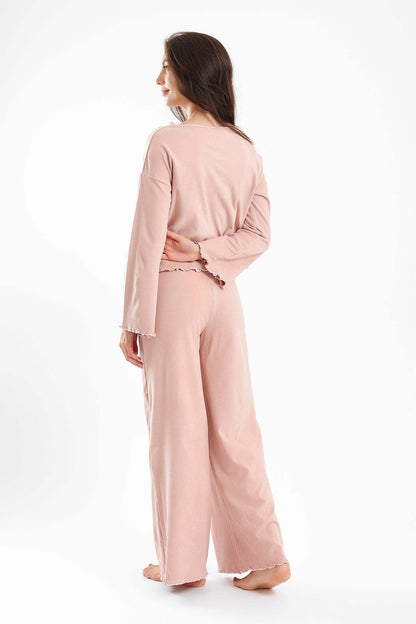 Pyjama Set with Frilled Hem - Carina - ÙƒØ§Ø±ÙŠÙ†Ø§